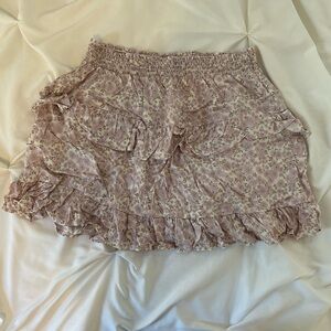 Rock n Rags Brand Light Purple Floral Ruffle Mini Skirt